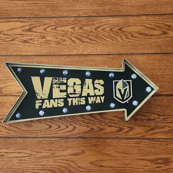 Light up "Vegas Fans this way sign" by FOCO. - Picture 1 of 7